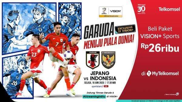 Klik di Sini! Link Live Streaming Timnas Jepang vs Timnas Indonesia di Vision+ Klik di Sini! Link Live Streaming Timnas Jepang vs Timnas Indonesia di Vision+