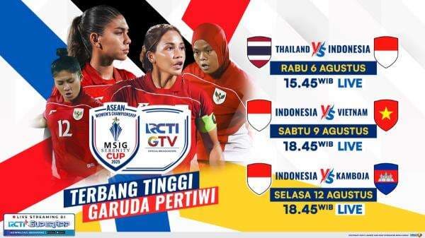 Timnas Putri Indonesia Bakal Unjuk Gigi di ASEAN Womens Championship MISG Serenity Cup 2025, Live di RCTI! Timnas Putri Indonesia Bakal Unjuk Gigi di ASEAN Womens Championship MISG Serenity Cup 2025, Live di RCTI!