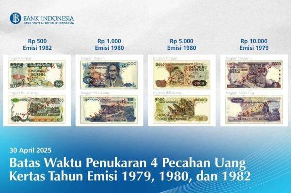 4 Uang Kertas Rupiah Ini Tak Berlaku Lagi 4 Uang Kertas Rupiah Ini Tak Berlaku Lagi