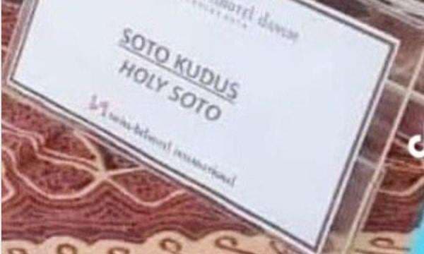 Viral! Soto Kudus Diterjemahkan Jadi Holy Soto, Warganet Gagal Fokus Viral! Soto Kudus Diterjemahkan Jadi Holy Soto, Warganet Gagal Fokus