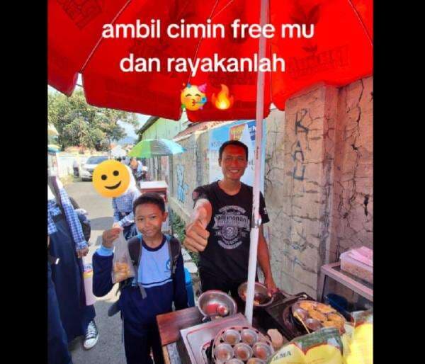 Viral! Pedagang Ini Gratiskan Cimin untuk Anak Pintar dan Berprestasi Viral! Pedagang Ini Gratiskan Cimin untuk Anak Pintar dan Berprestasi