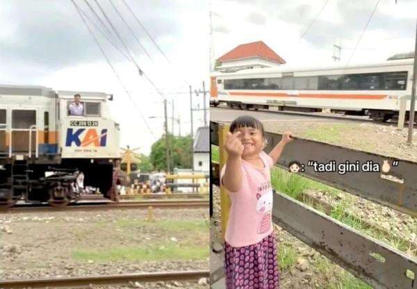 Viral Gemas Gadis Cilik Sapa Ayahnya yang Jadi Masinis Kereta Api, Beri Salam Love Viral Gemas Gadis Cilik Sapa Ayahnya yang Jadi Masinis Kereta Api, Beri Salam Love
