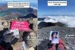 Viral! Wanita Ini Buka Jastip Foto dan Video Ucapan dari Puncak Gunung, Mendaki Jadi Cuan Viral! Wanita Ini Buka Jastip Foto dan Video Ucapan dari Puncak Gunung, Mendaki Jadi Cuan