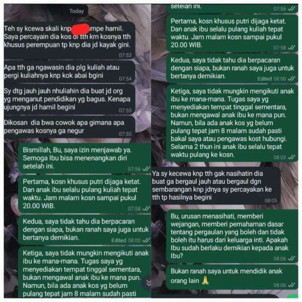 Viral! Ibu Ini Jadikan Pemilik Kost Kambing Hitam Usai Anaknya Ketahuan Hamil Diluar Nikah Viral! Ibu Ini Jadikan Pemilik Kost Kambing Hitam Usai Anaknya Ketahuan Hamil Diluar Nikah