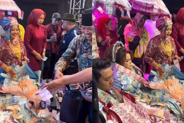 Viral Pengantin Asal Madura Disawer Puluhan Juta Rupiah, Dua Mempelai Bermandikan Uang Viral Pengantin Asal Madura Disawer Puluhan Juta Rupiah, Dua Mempelai Bermandikan Uang