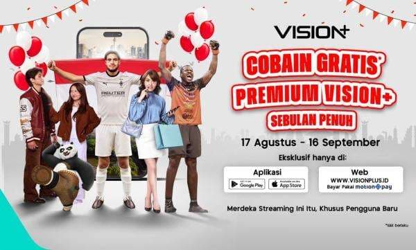Gratis Premium VISION+ Sebulan, Jajal Ribuan Konten Olahraga hingga Animasi Anak Gratis Premium VISION+ Sebulan, Jajal Ribuan Konten Olahraga hingga Animasi Anak