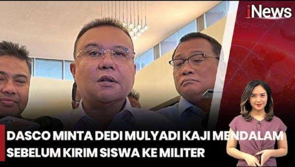 Dasco Minta Dedi Mulyadi Kaji Program Kirim Siswa Nakal ke Barak TNI Dasco Minta Dedi Mulyadi Kaji Program Kirim Siswa Nakal ke Barak TNI