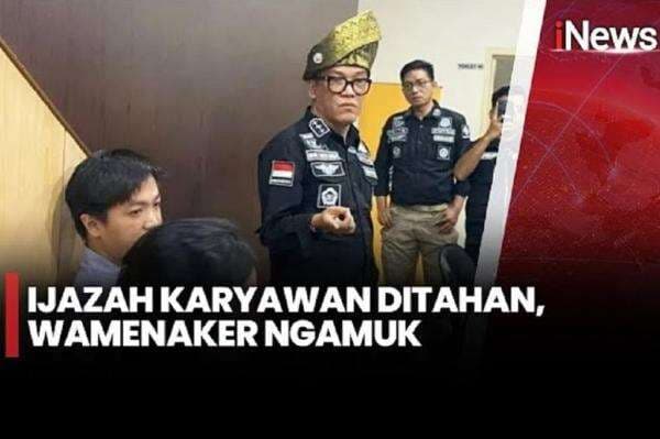 Wamenaker Geram Perusahaan Tahan Ijazah Eks Karyawan di Pekanbaru, Langsung Disegel Wamenaker Geram Perusahaan Tahan Ijazah Eks Karyawan di Pekanbaru, Langsung Disegel