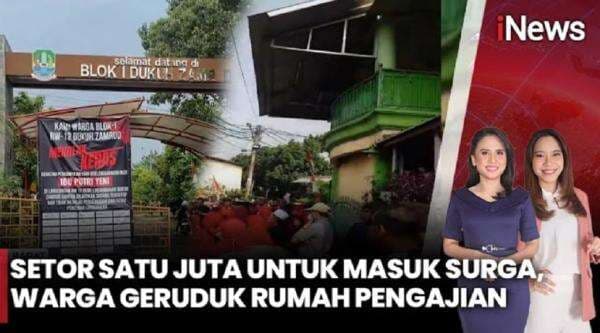 Ratusan Warga Geruduk Pengajian di Bekasi karena Diduga Aliran Sesat Ratusan Warga Geruduk Pengajian di Bekasi karena Diduga Aliran Sesat