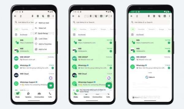 WhatsApp Kembangkan Fitur Quick Recap, Bisa Buat Ringkasan Beberapa Pesan Sekaligus WhatsApp Kembangkan Fitur Quick Recap, Bisa Buat Ringkasan Beberapa Pesan Sekaligus
