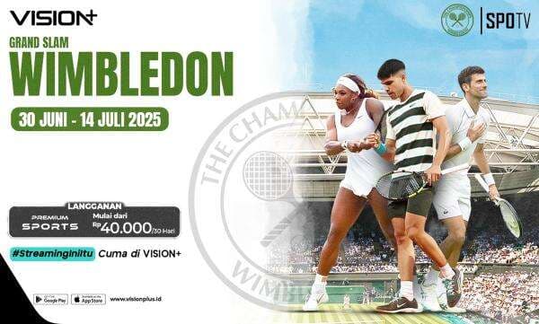 Klik di Sini! Jadwal Lengkap dan Link Live Streaming Wimbledon 2025 di Vision+ Klik di Sini! Jadwal Lengkap dan Link Live Streaming Wimbledon 2025 di Vision+